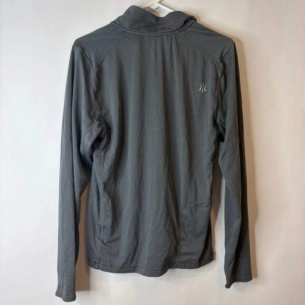 RHONE Charcoal Long Sleeve Quarter-Zip Sweatshirt size Small